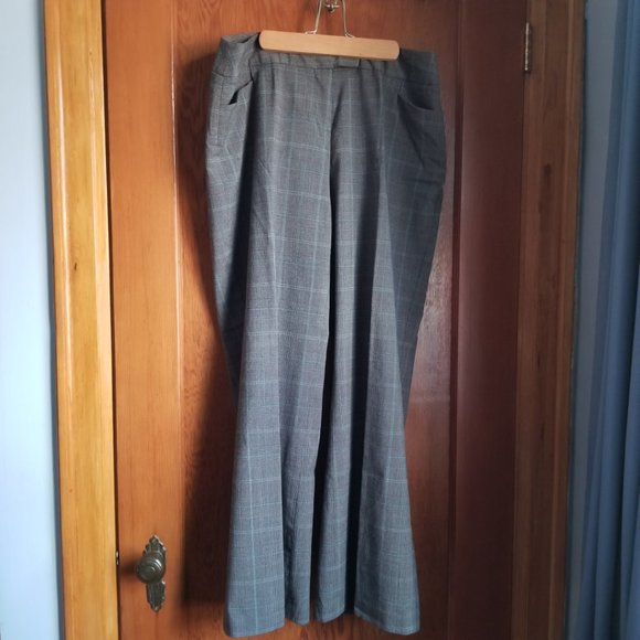 Vintage 90s, gray, brown, black, turquoise light plaid/stripes, L, Jessica Sears - Picture 3 of 10